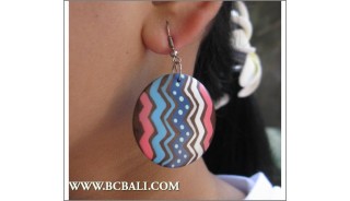 Woods Earring Painted Fashion